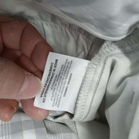 Nike Golf Shorts Mens Size‎ 36 White Gray Check Plaid Dri-Fit Stretch - Picture 7 of 8